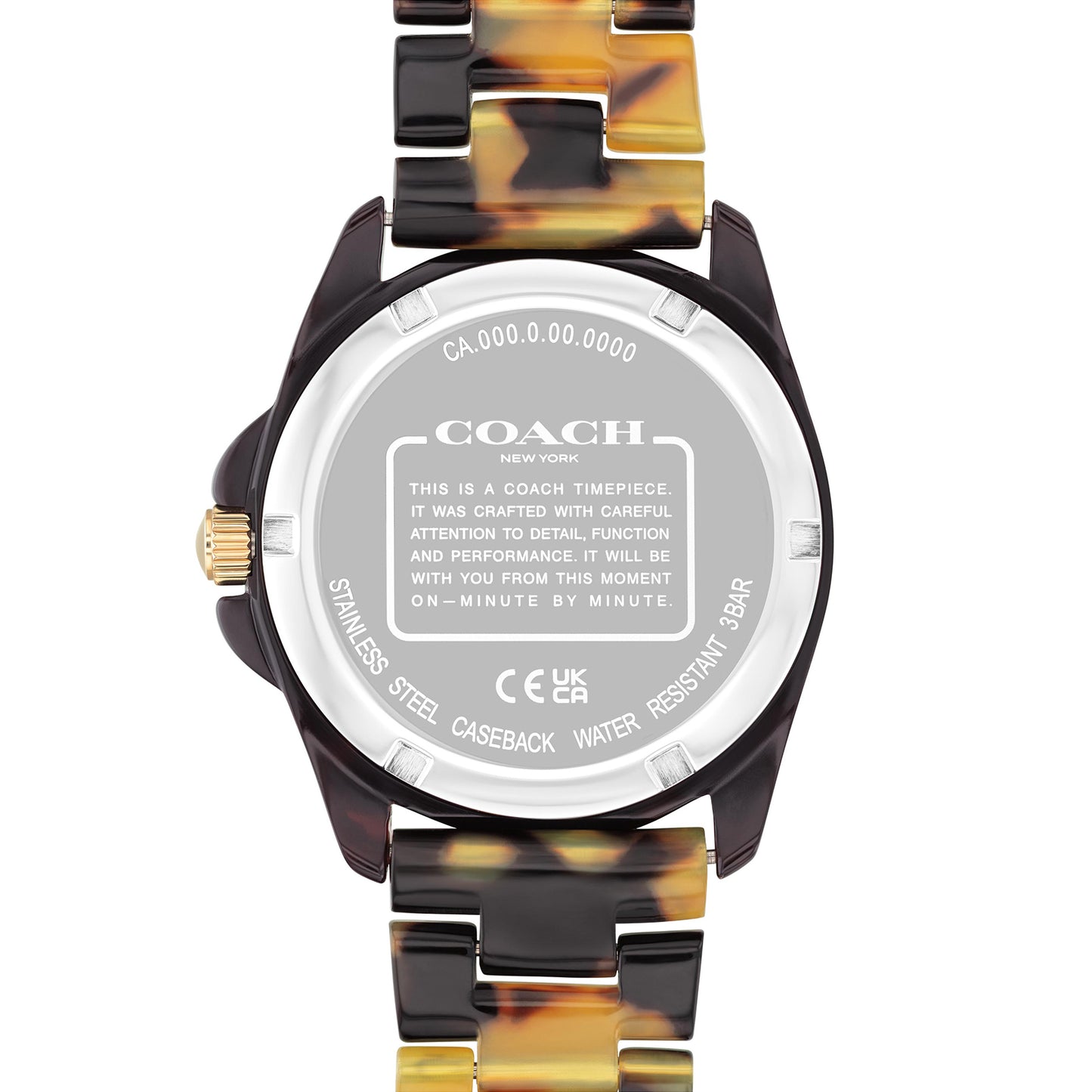 Coach 14504187 Women's Tortoise Acetate Bracelet Watch