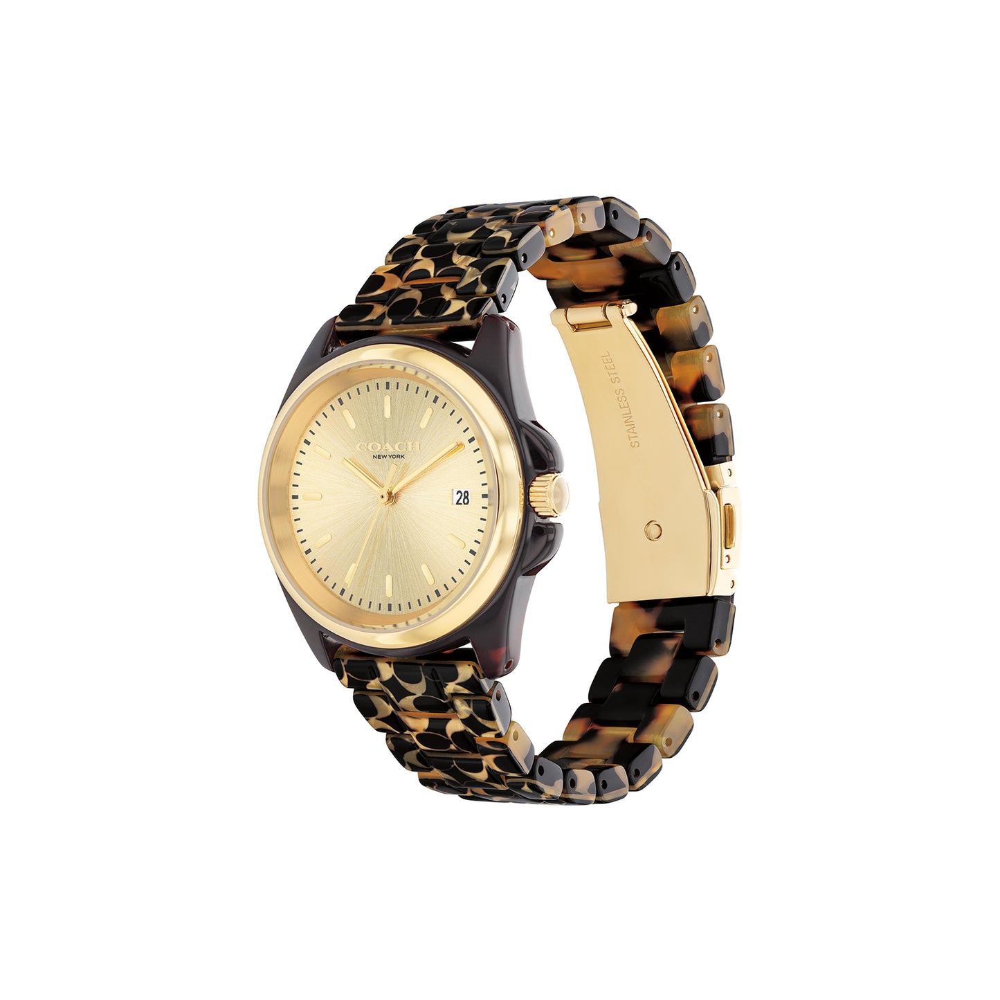 Coach 14504187 Women's Tortoise Acetate Bracelet Watch