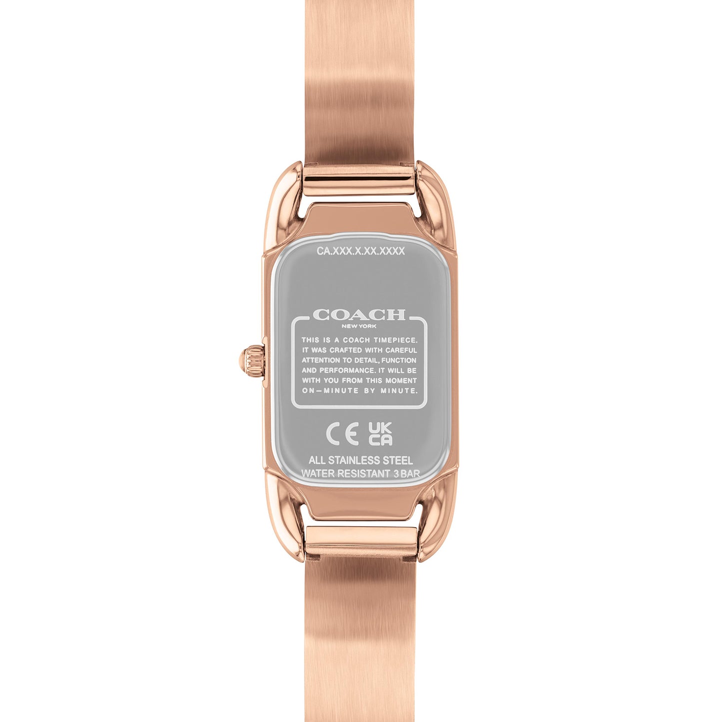 Coach 14504197 Women's Ionic Rose Gold Plated Steel Bangle Watch