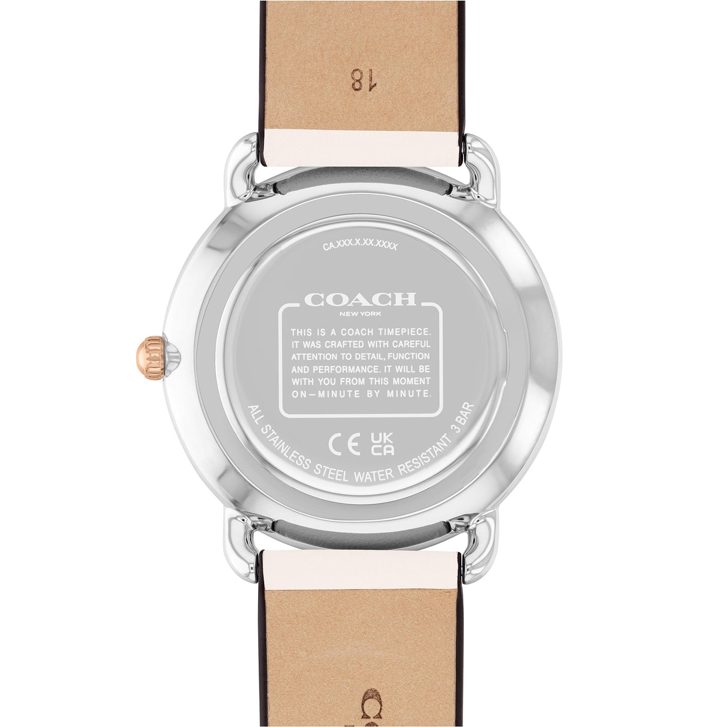 Coach 14504200 Women's Calfskin Leather Strap Watch