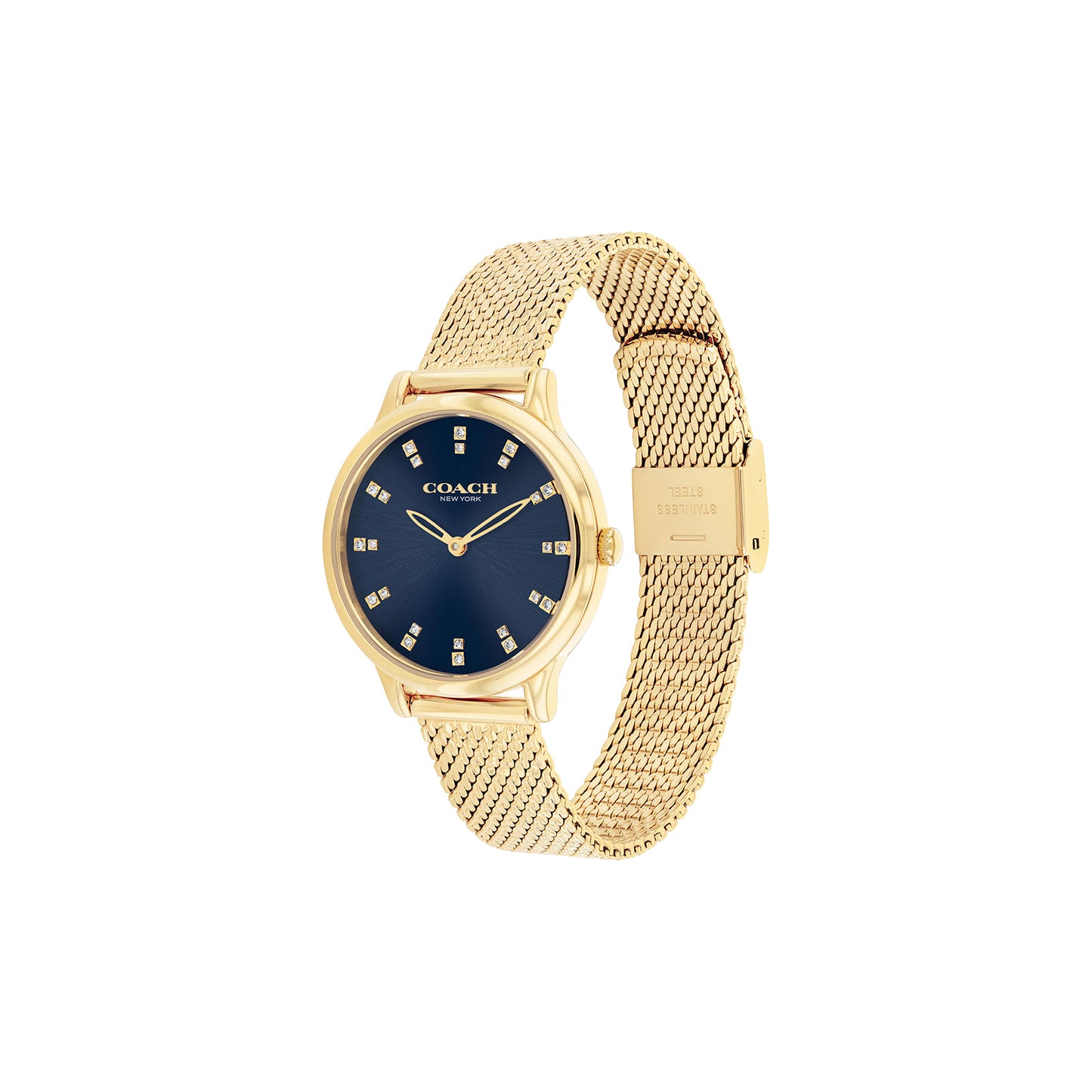 Coach 14504218 Women's Ionic Thin Gold Plated Steel Mesh Watch