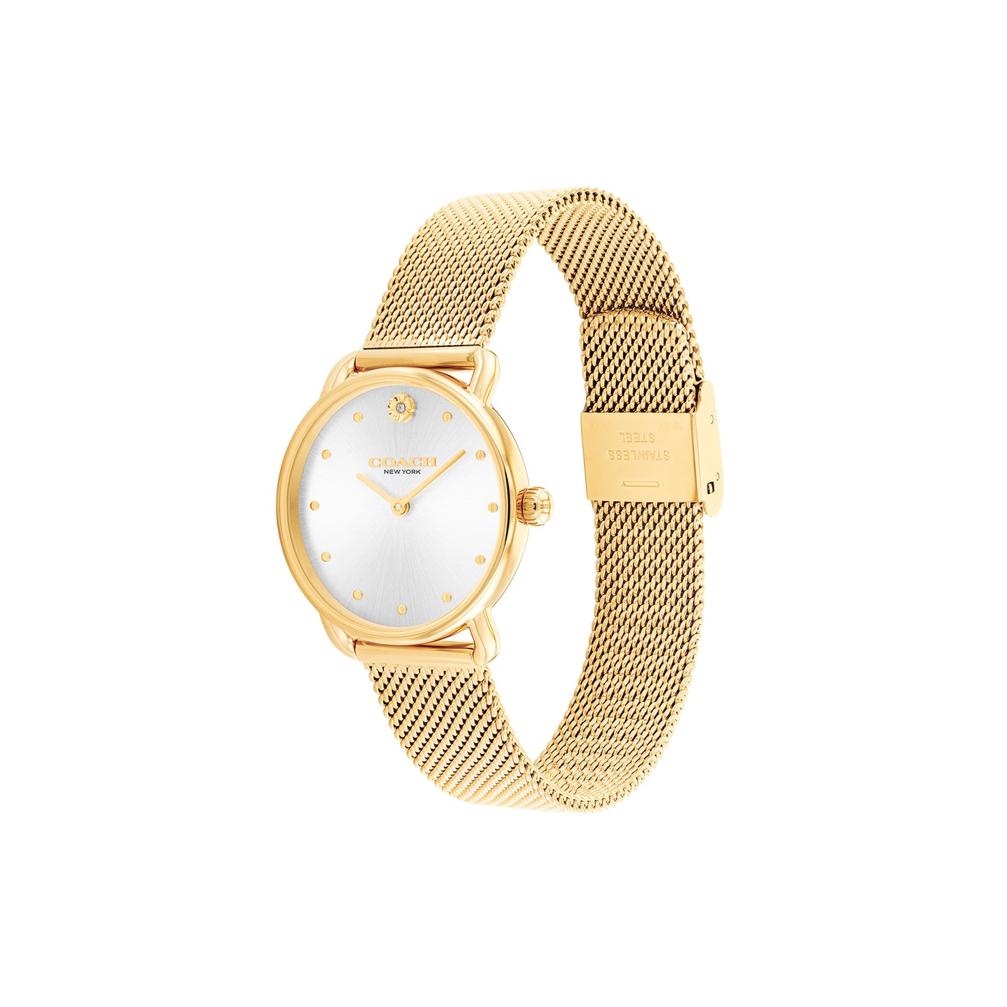 Coach 14504223 Women's Ionic Plated Thin Gold Steel Mesh Watch