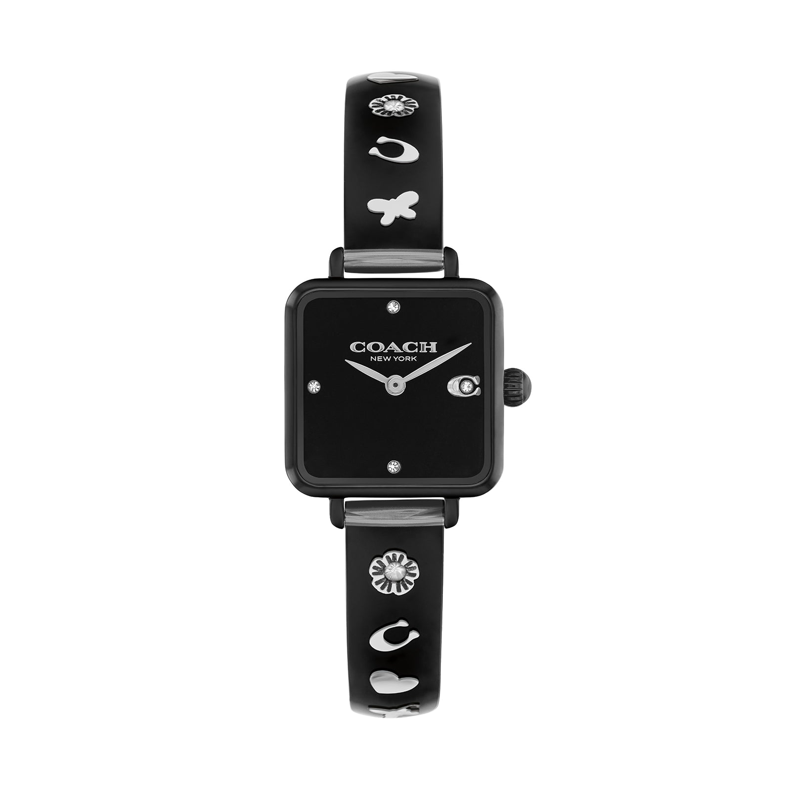 Coach 14504307 Womens Ionic Black Plated Steel Bangle Watch