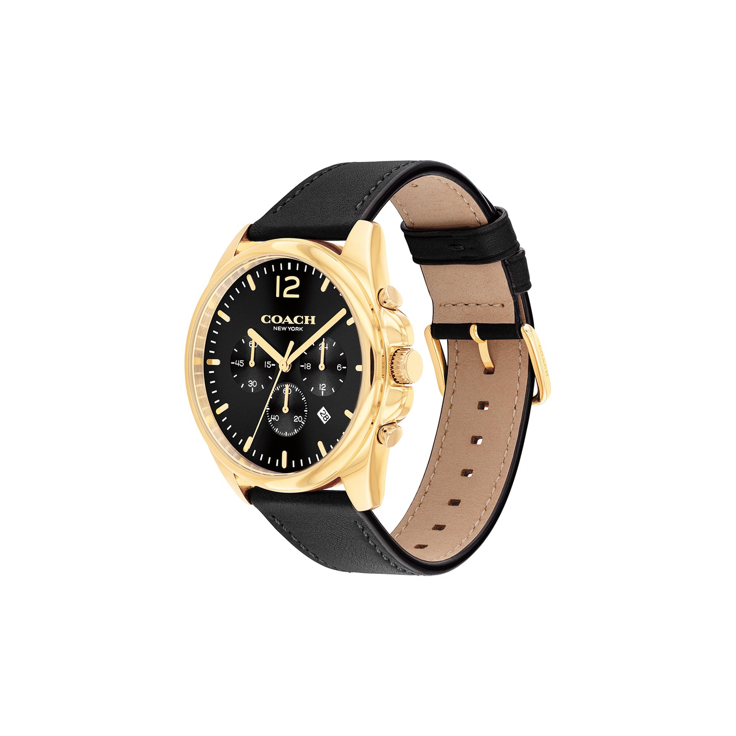 Coach 14602631 Men's Calfskin Leather Strap Watch