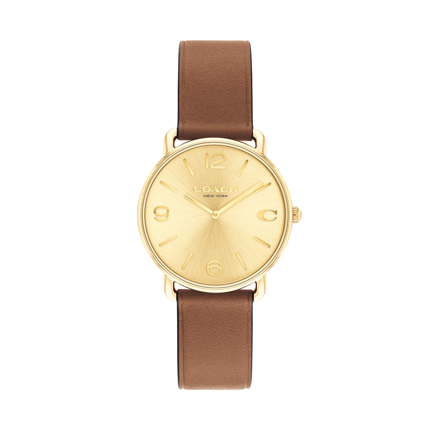 Coach 14602646 Men's Calfskin Leather Strap Watch