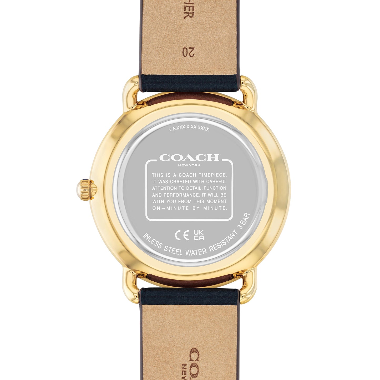 Coach 14602648 Men's Calfskin Leather Strap Watch