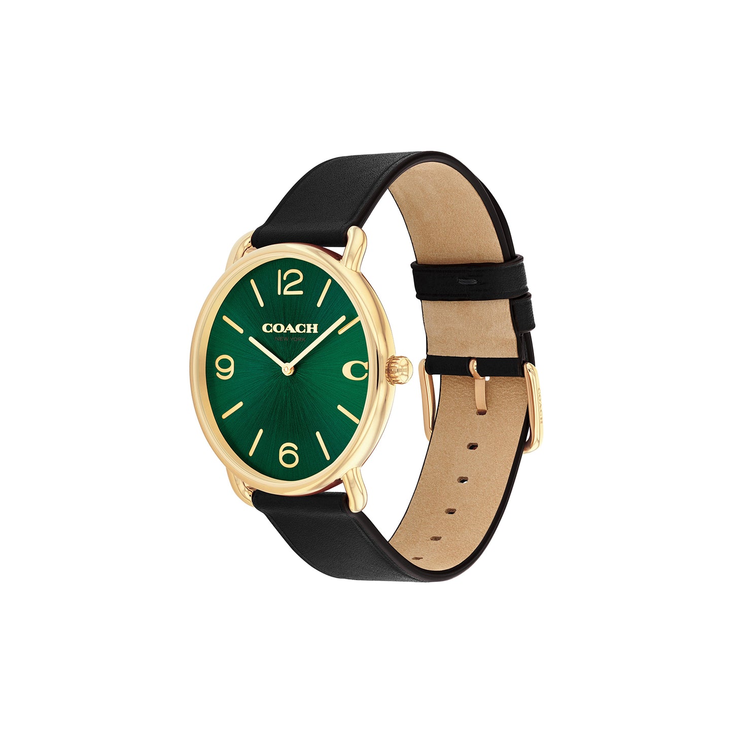 Coach 14602648 Men's Calfskin Leather Strap Watch