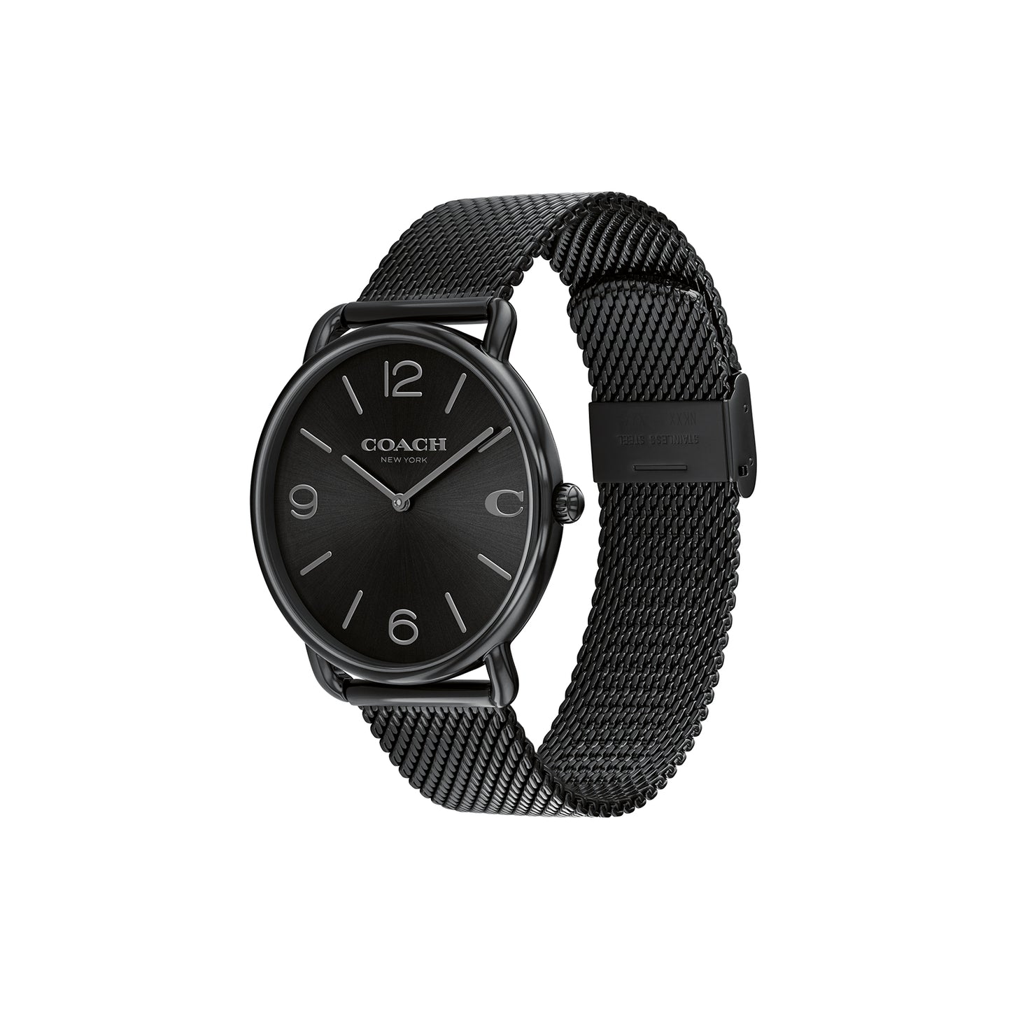 Coach 14602651 Men's Ionic Plated Black Steel Mesh Watch