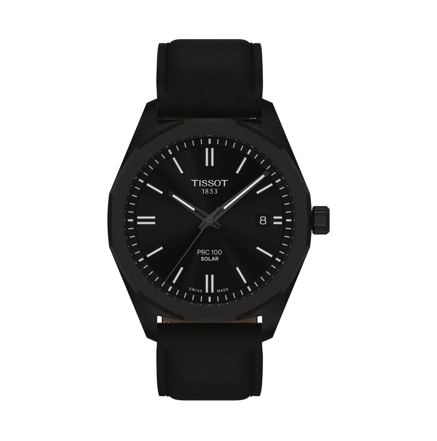 Tissot PRC 100 Solar 39mm Black Leather Strap T151.422.36.051.00