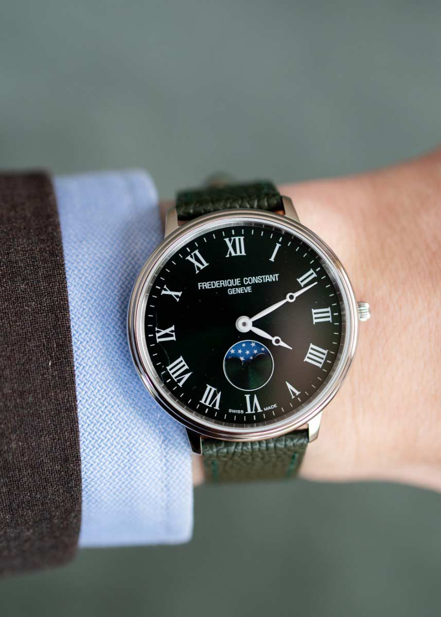 Frederique Constant Classics Moneta Moonphase Watch FC-206RGR3S6