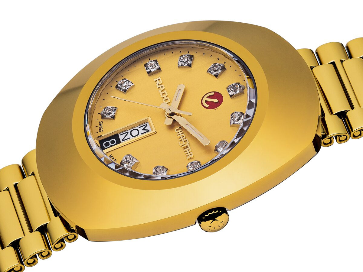 Rado DiaStar Original Jubile Gold Automatic Gold Dial Gold PVD Men's Watch R12413493