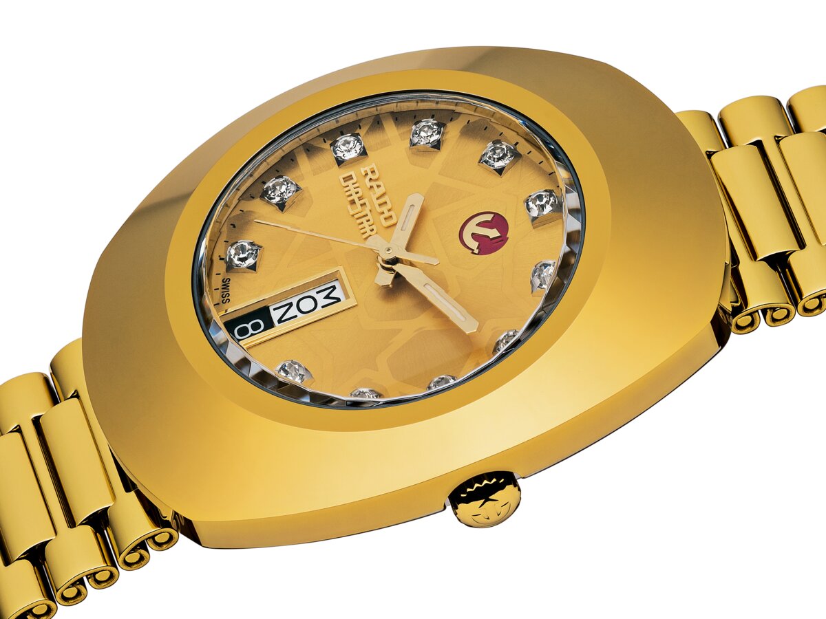 Rado Diastar Original Automatic Gold Dial Yellow Gold PVD Men's Watch R12413503