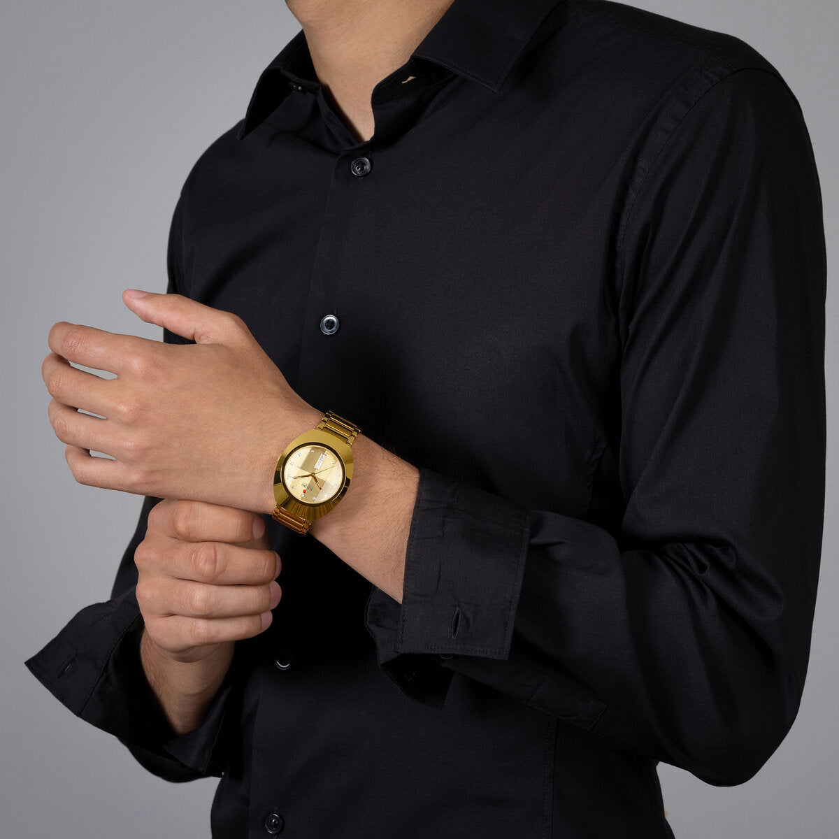 Rado Diastar Original Automatic Diamond Gold Dial Unisex Watch R12161733