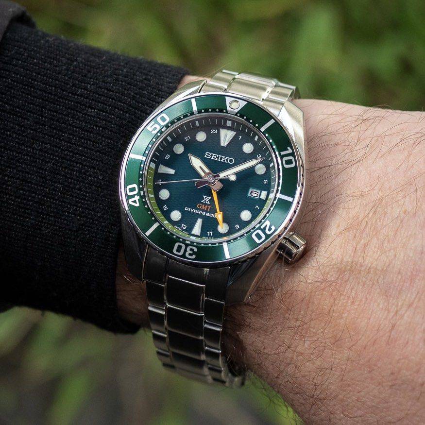 Seiko Prospex SFK003J1 Men's Sumo Solar Seascape Green GMT