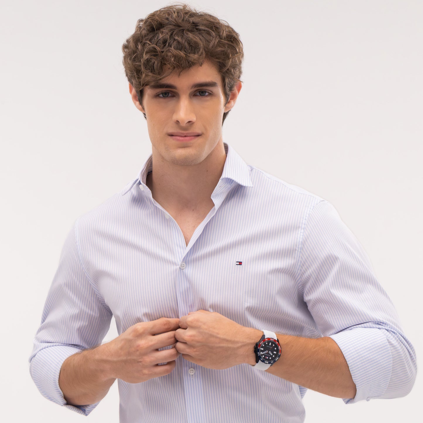 Tommy Hilfiger 1792264 Men's White Silicone Strap Black Dial Quartz Watch