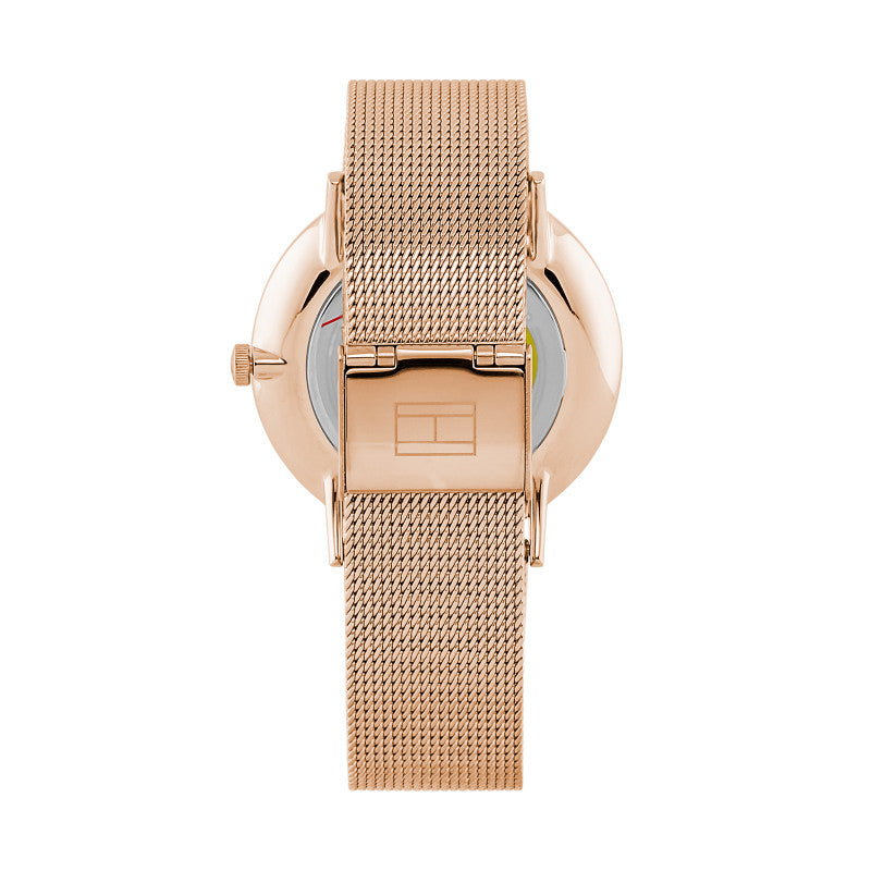 Tommy Hilfiger 1781944 Women's Ionic Plated Carnation Gold Steel Mesh Watch