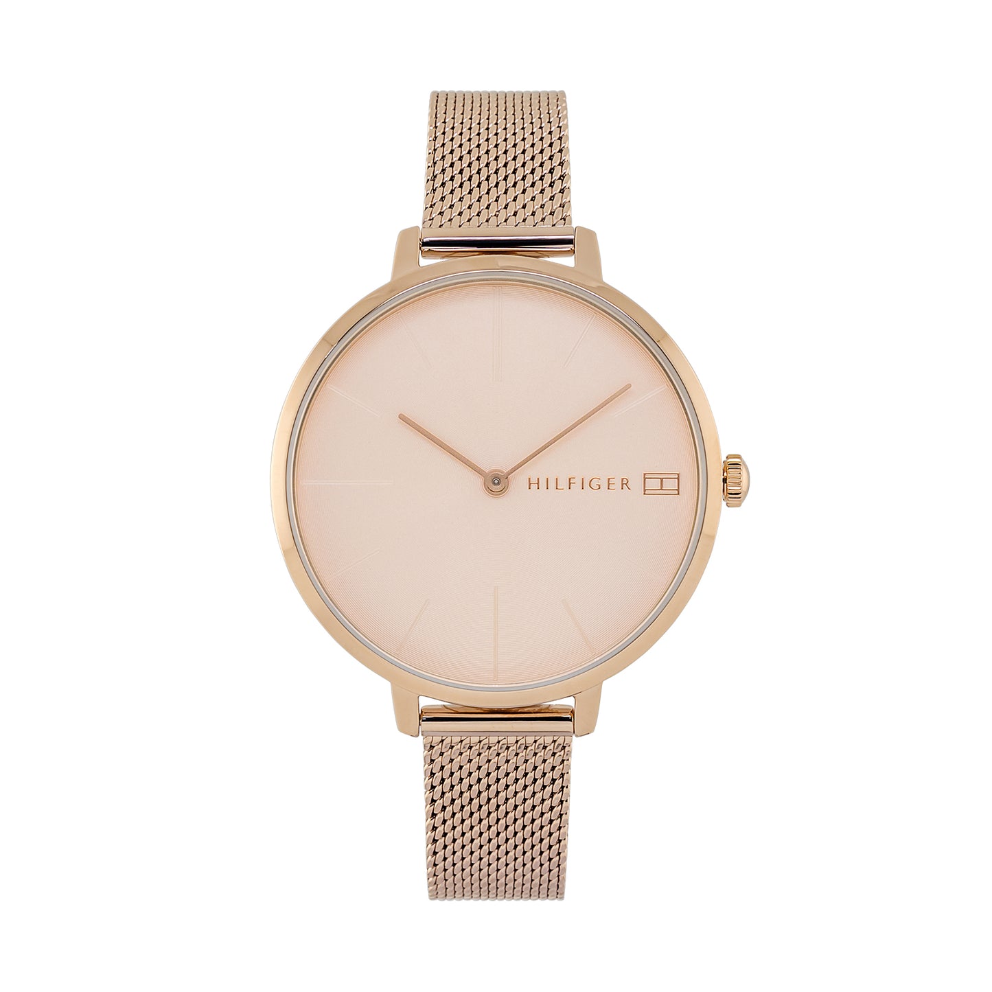 Tommy Hilfiger 1782165 Women's Ionic Carnation Gold Plated Steel Mesh Watch