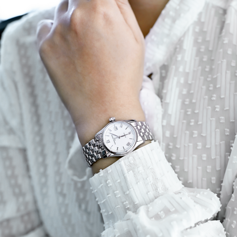 Frederique Constant Classics Automatic Mother of Pearl Dial Steel Ladies Watch FC-303MPWN1B6B