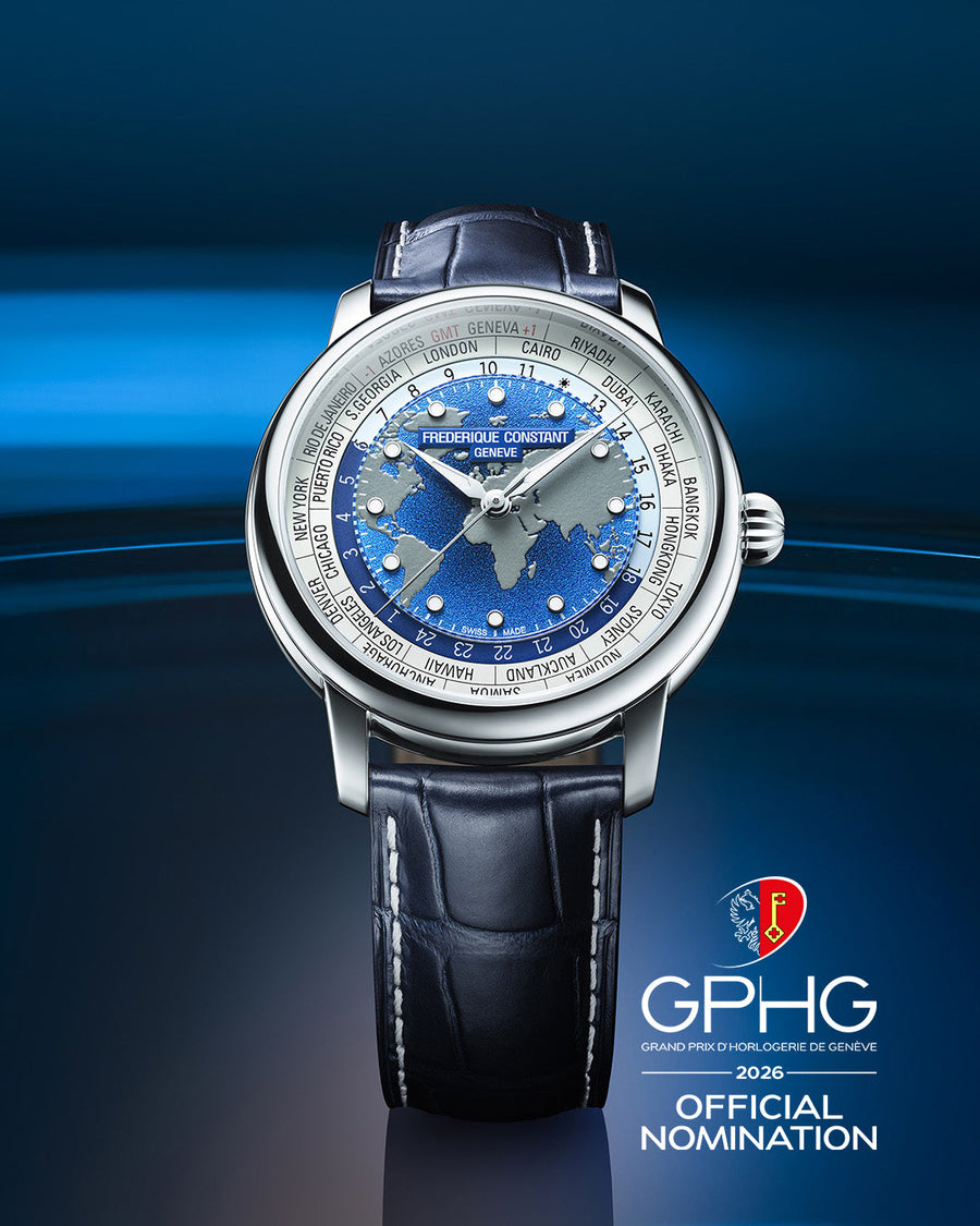 Frederique Constant Earns Two GPHG 2026 Nominations for the Classic Worldtimer Manufacture and Classics Moneta Handwinding