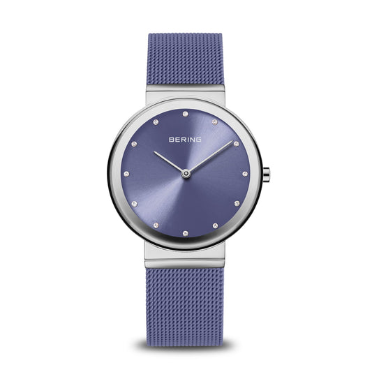 Bering 10135-908 Women's Stainless Steel Mesh Lavender Dial Watch