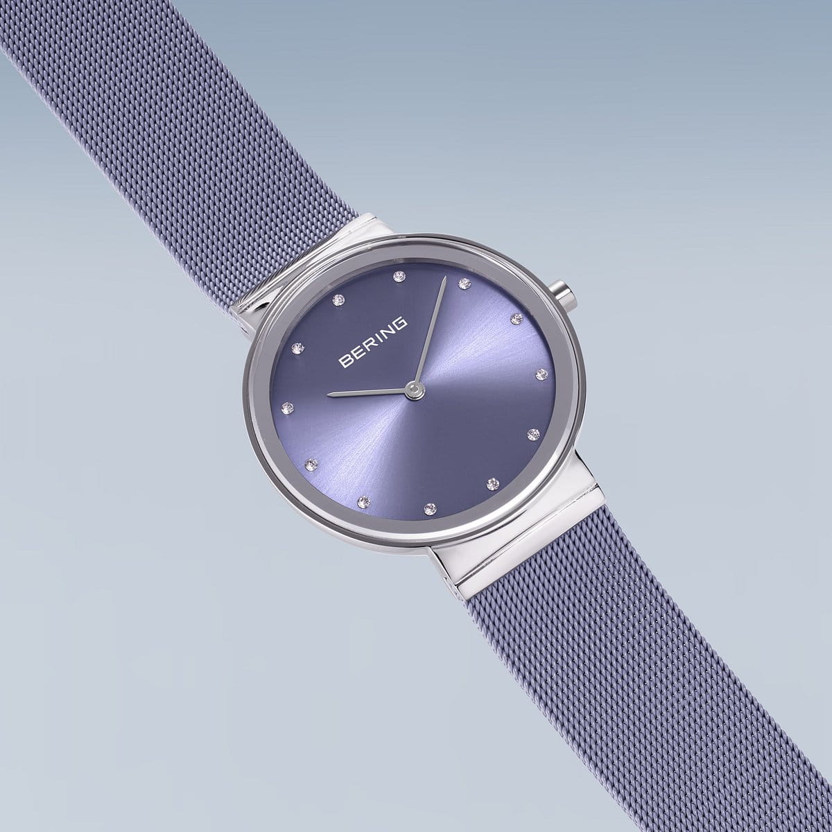 Bering 10135-908 Women's Stainless Steel Mesh Lavender Dial Watch