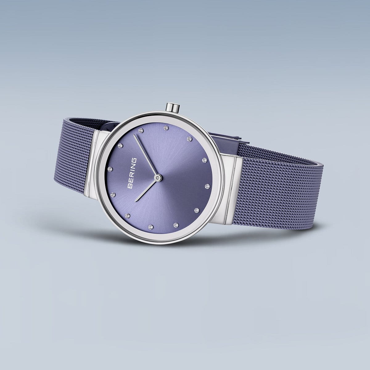 Bering 10135-908 Women's Stainless Steel Mesh Lavender Dial Watch