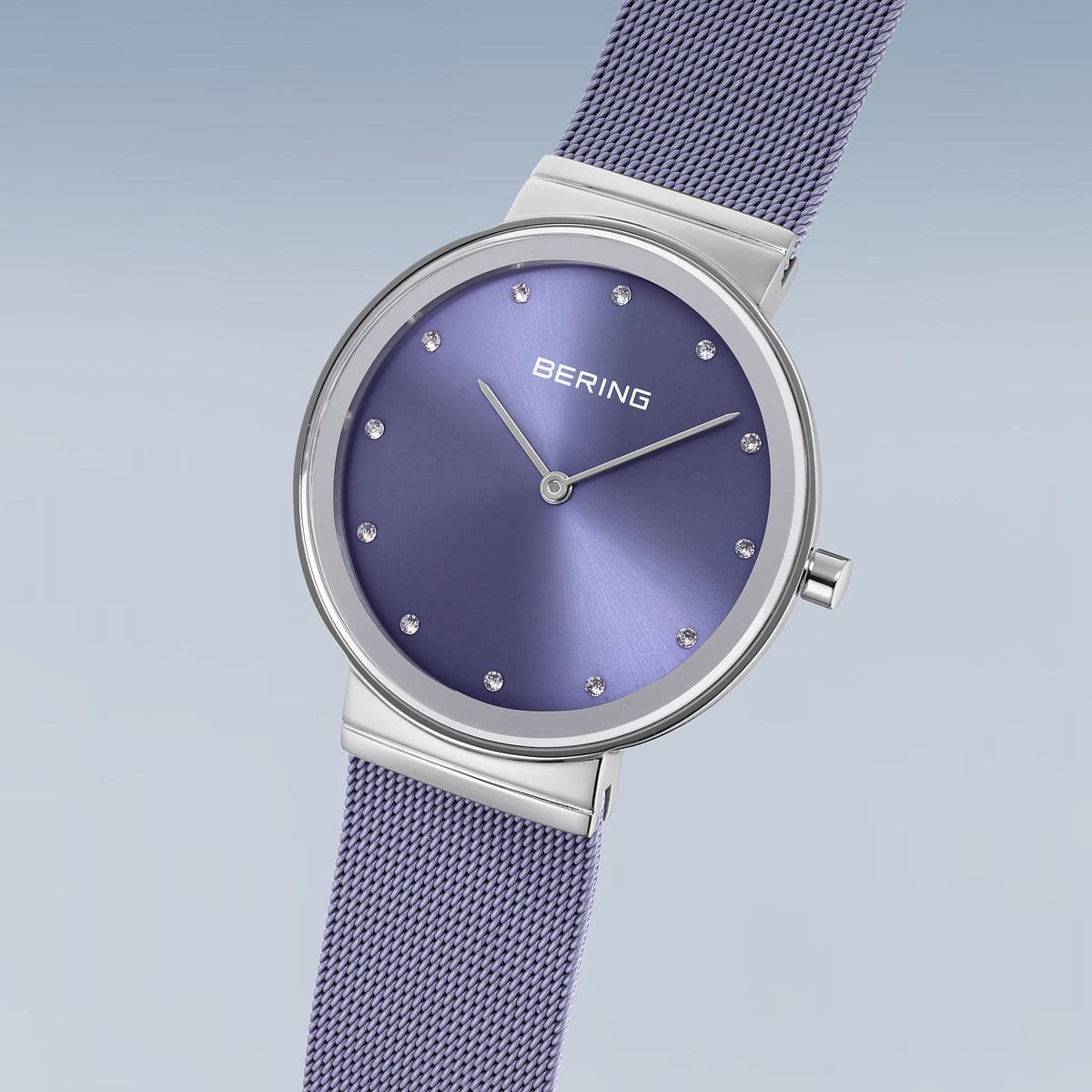 Bering 10135-908 Women's Stainless Steel Mesh Lavender Dial Watch