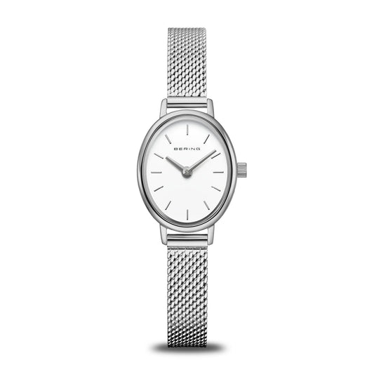 Bering 11020-004 Women's Stainless Steel Mesh White Dial Watch