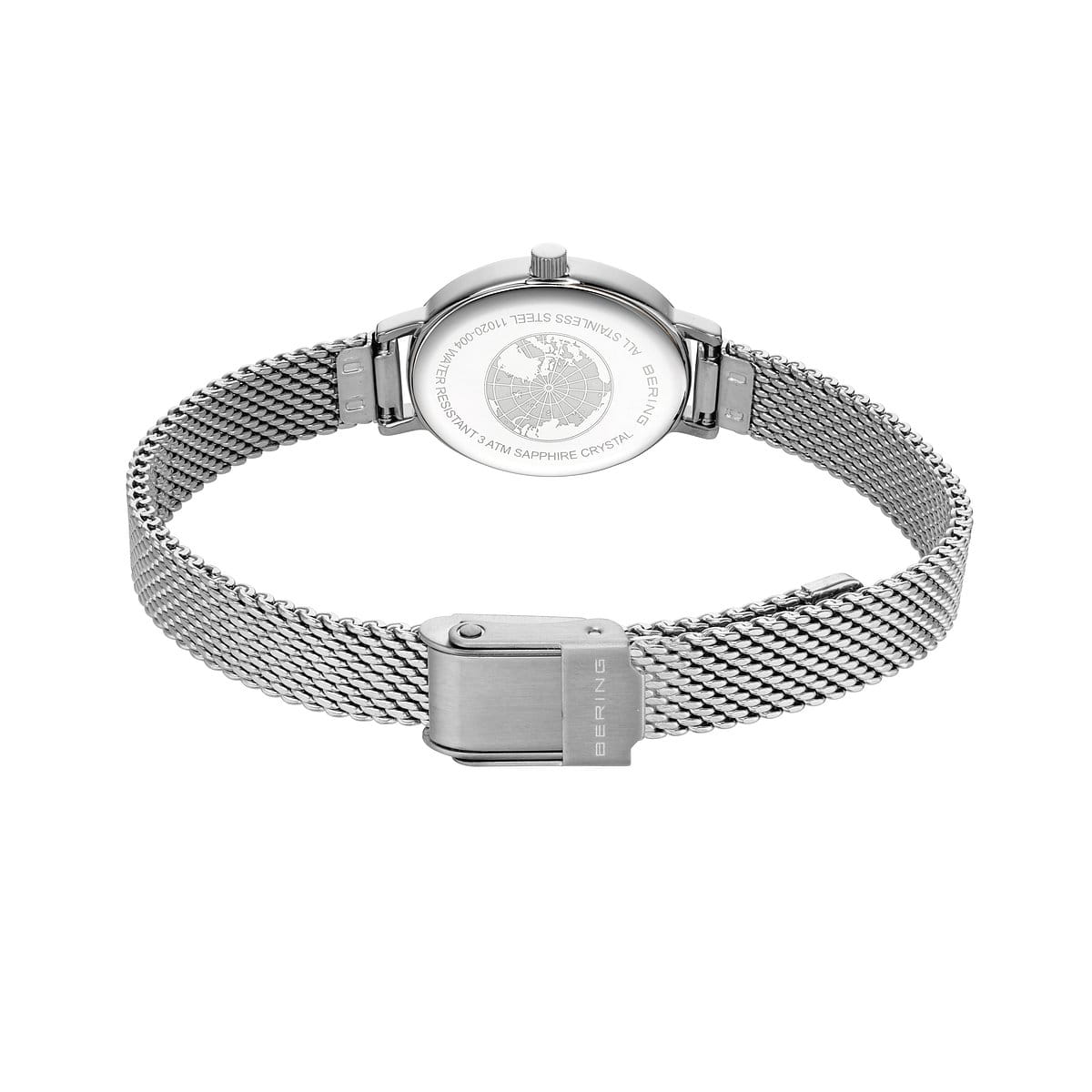 Bering 11020-004 Women's Stainless Steel Mesh White Dial Watch
