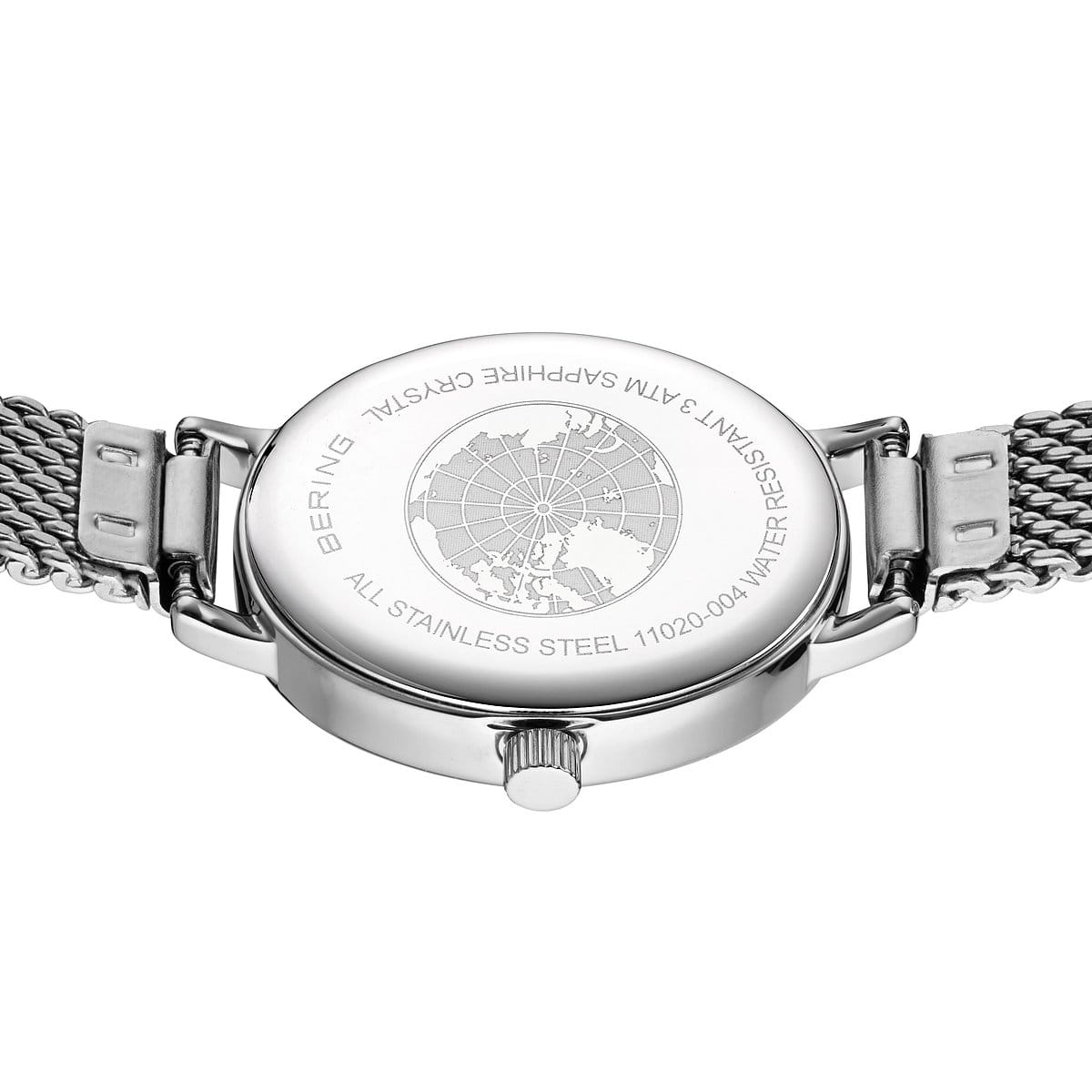Bering 11020-004 Women's Stainless Steel Mesh White Dial Watch