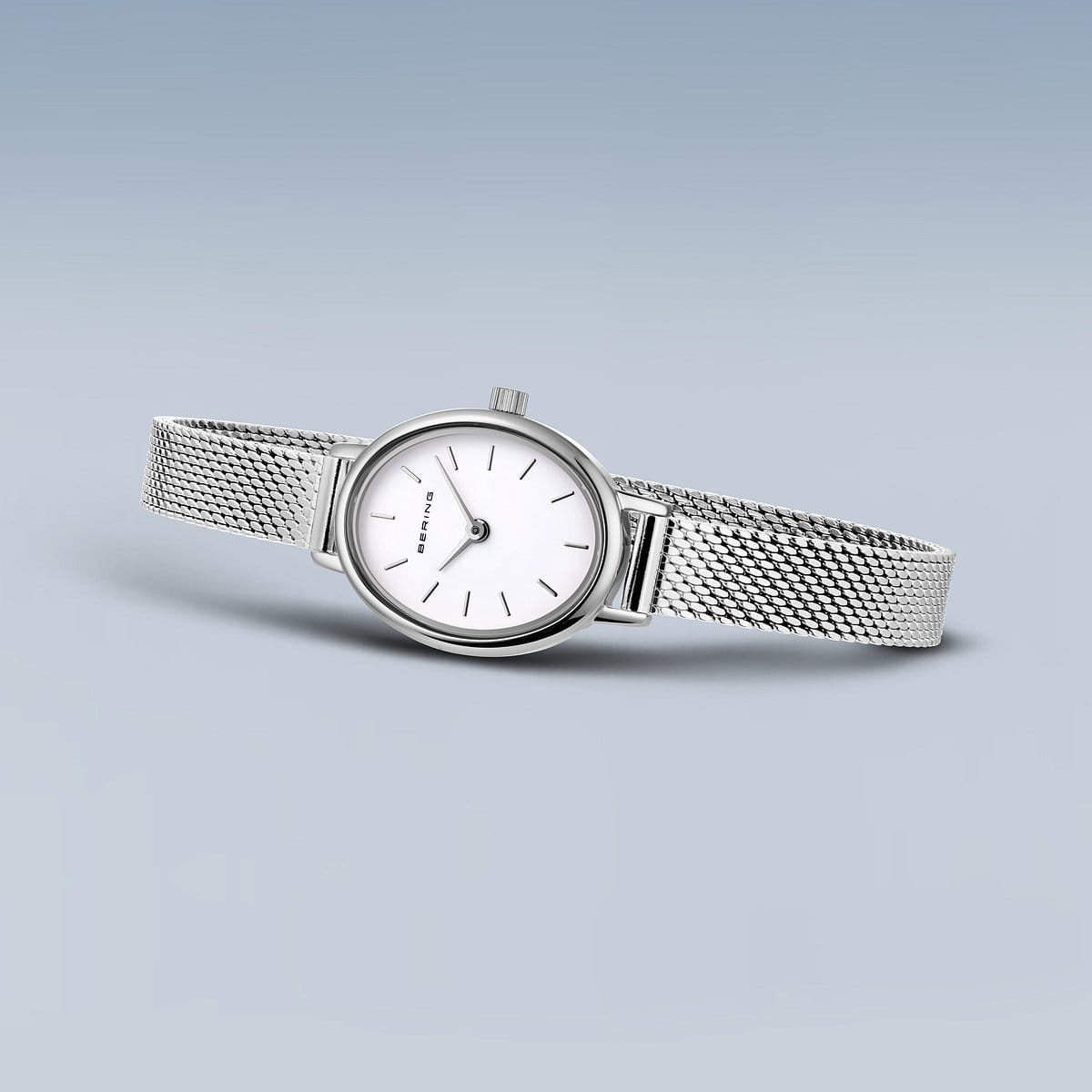 Bering 11020-004 Women's Stainless Steel Mesh White Dial Watch