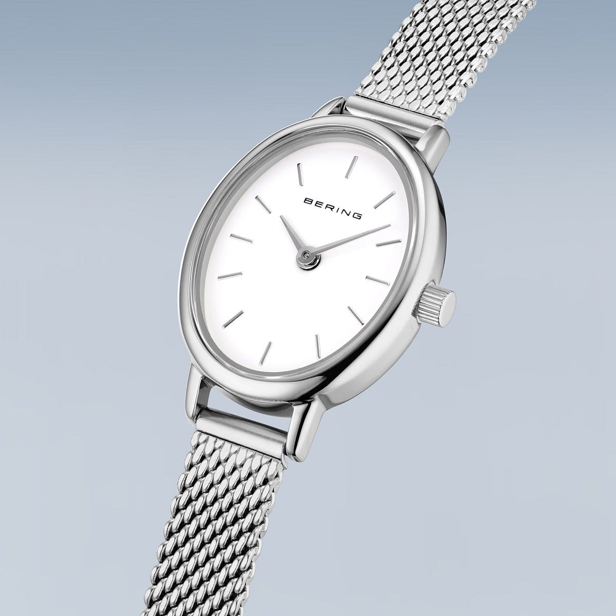 Bering 11020-004 Women's Stainless Steel Mesh White Dial Watch
