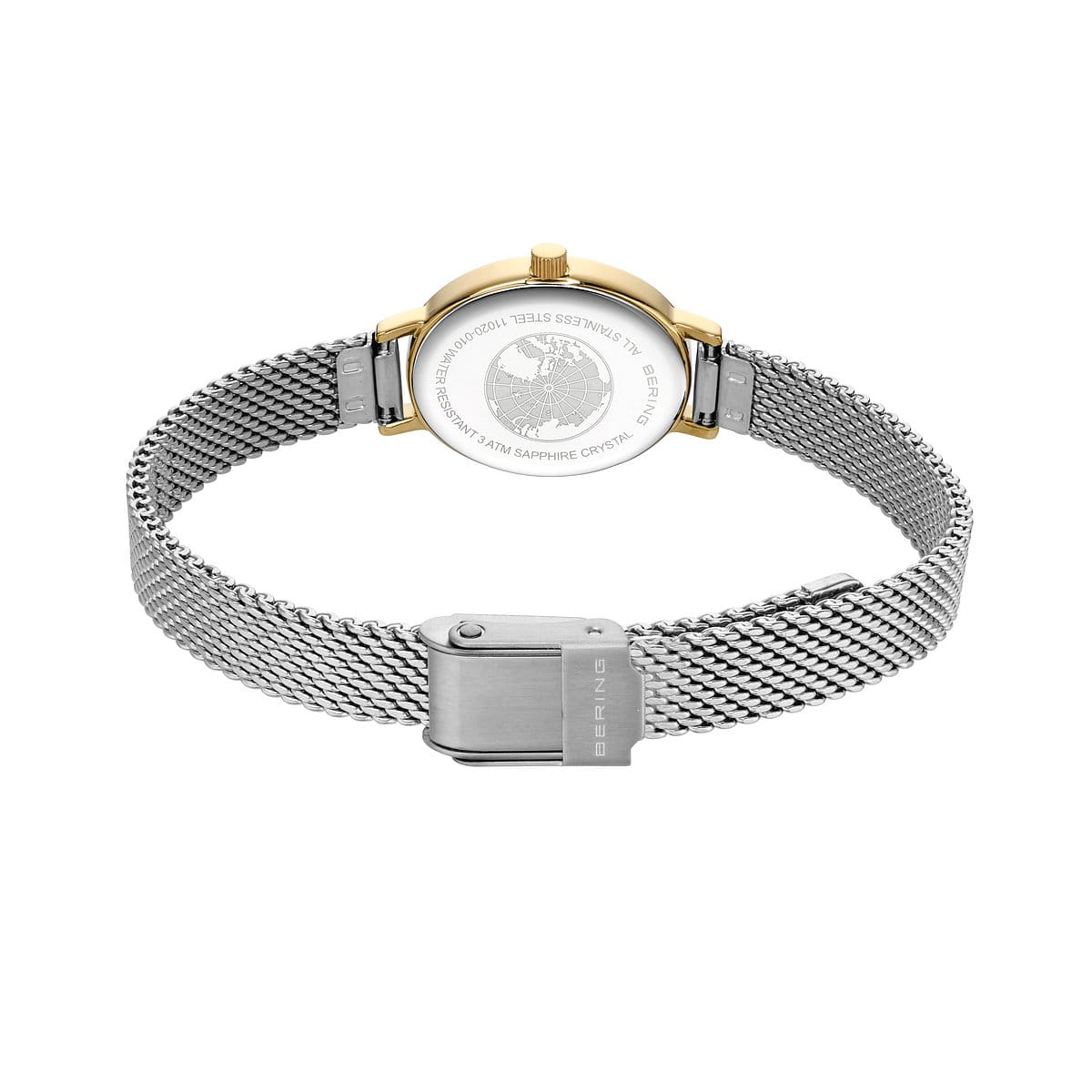 Bering 11020-010 Women's Stainless Steel Mesh Gold Polished Watch