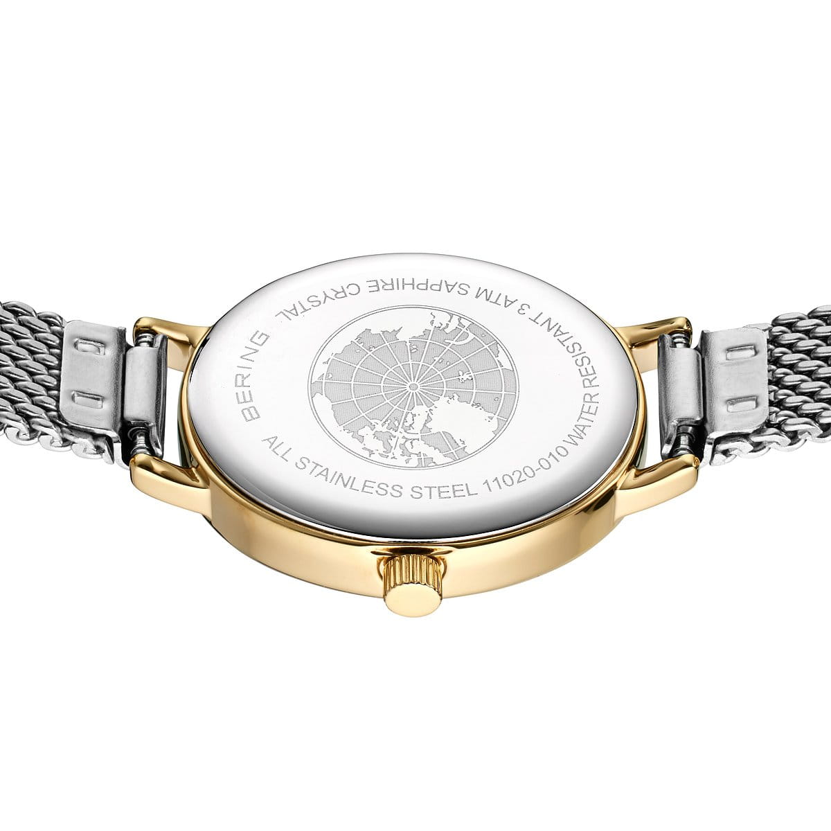 Bering 11020-010 Women's Stainless Steel Mesh Gold Polished Watch