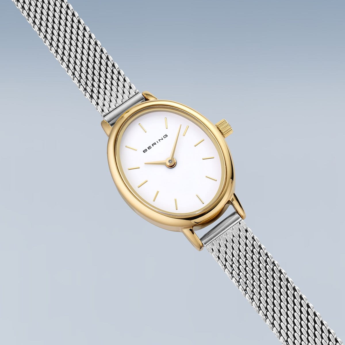 Bering 11020-010 Women's Stainless Steel Mesh Gold Polished Watch