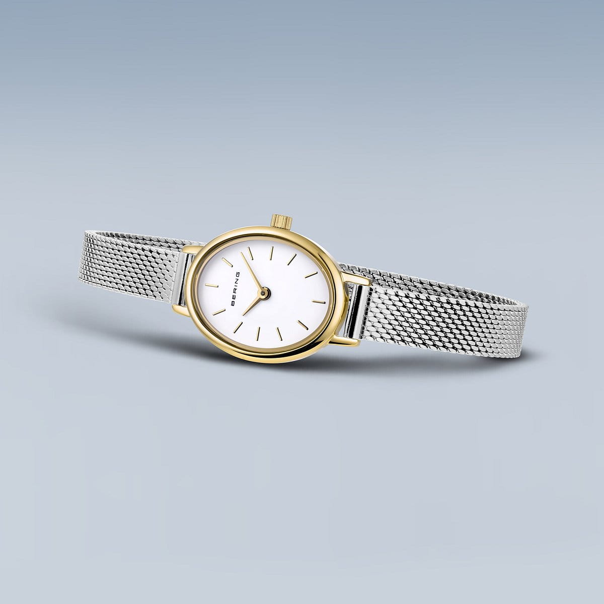 Bering 11020-010 Women's Stainless Steel Mesh Gold Polished Watch