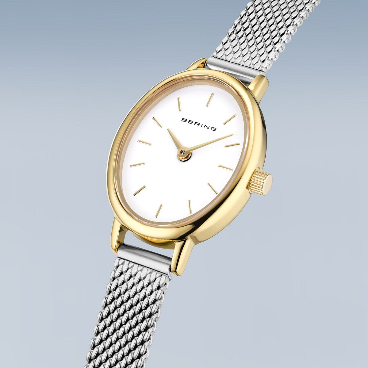 Bering 11020-010 Women's Stainless Steel Mesh Gold Polished Watch