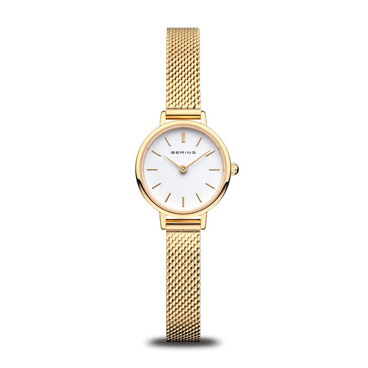 Bering 11022-334 Women's Stainless Steel Mesh Gold Polished Watch