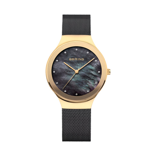 Bering 12934-132 Women's Black Steel Mesh Watch