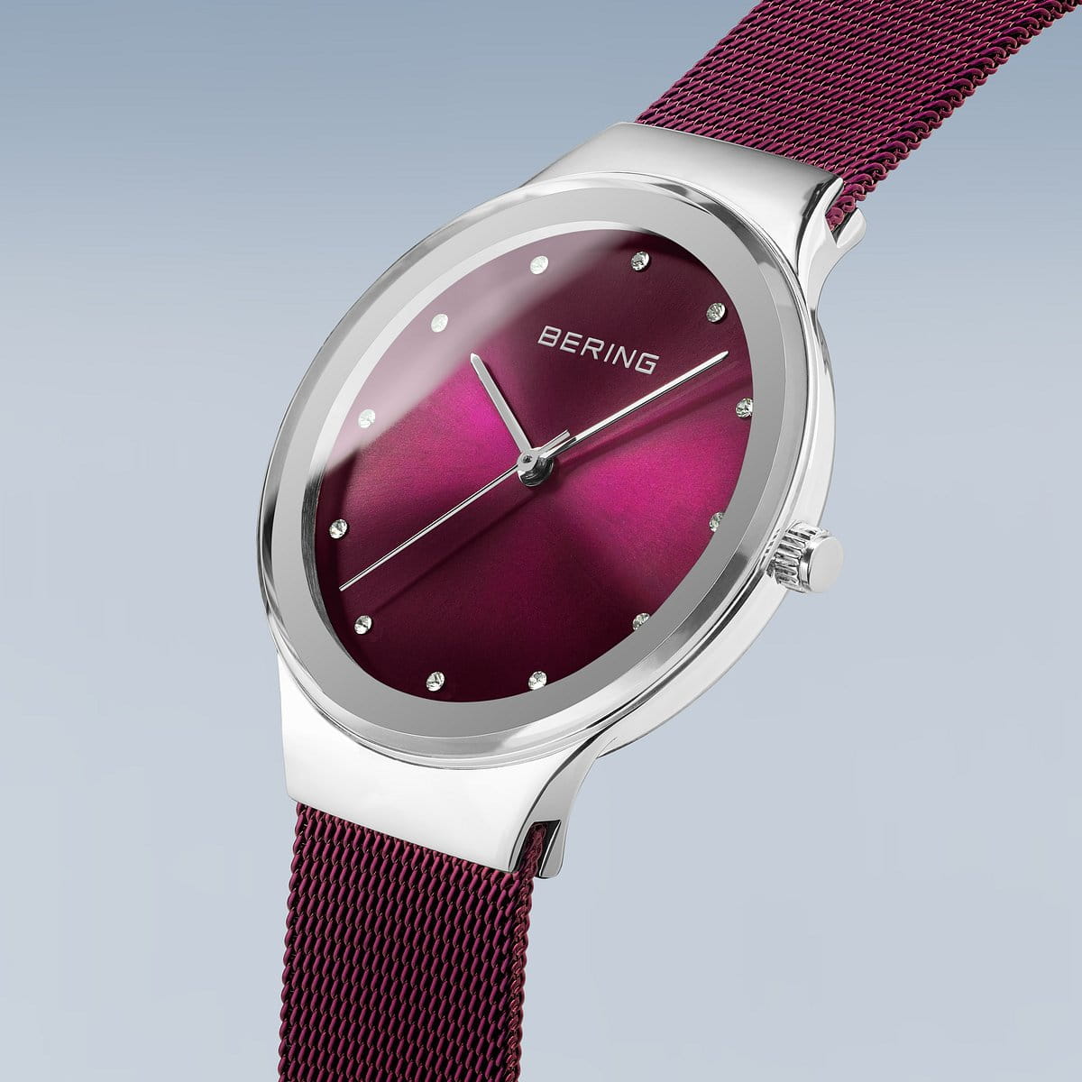 Bering 12934-909 Women's Purple Steel Mesh Watch