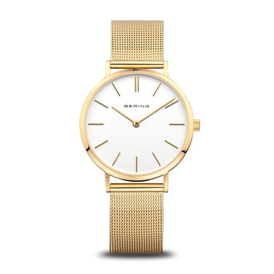 Bering 14134-331 Women's Gold Steel Mesh Watch