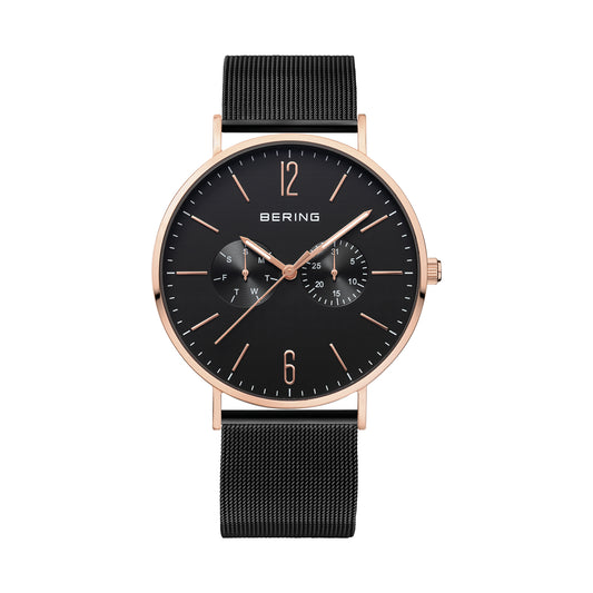 Bering 14240-163 Men's Black Steel Mesh Watch