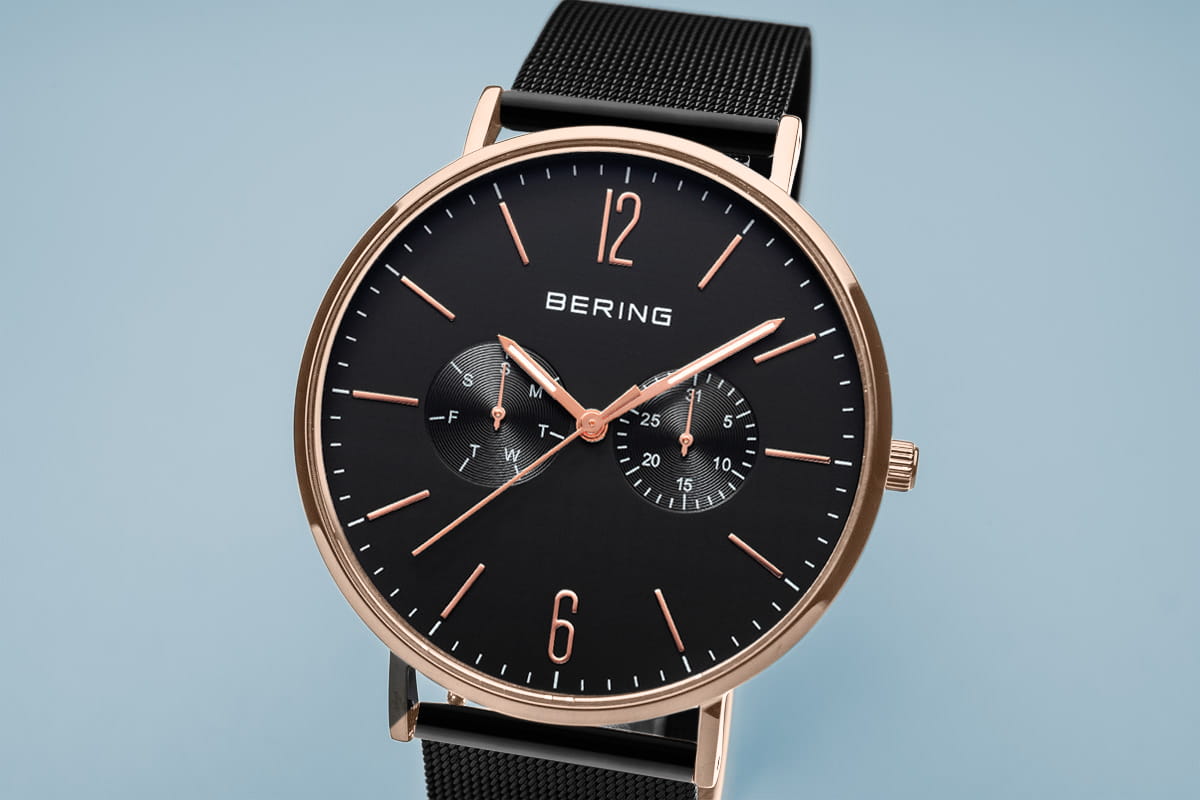 Bering 14240-163 Men's Black Steel Mesh Watch (Outlet)
