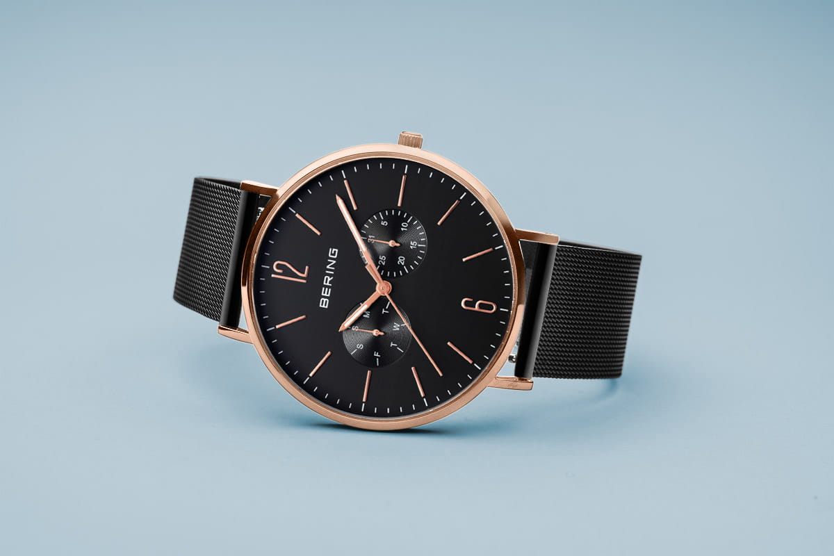 Bering 14240-163 Men's Black Steel Mesh Watch