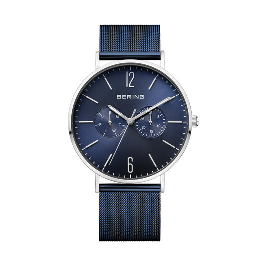 Bering 14240-303 Men's Blue Steel Mesh Watch