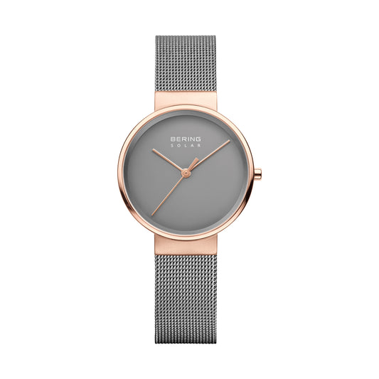 Bering 14331-369 Women's Grey Steel Mesh Solar Watch