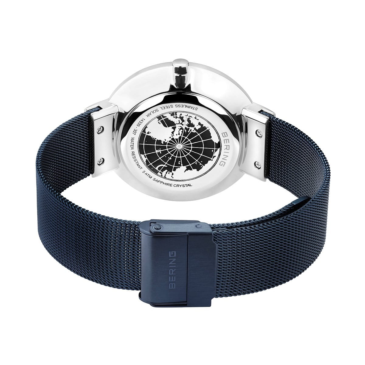 Bering 14339-307 Unisex Blue Steel Mesh Solar Watch (Outlet)