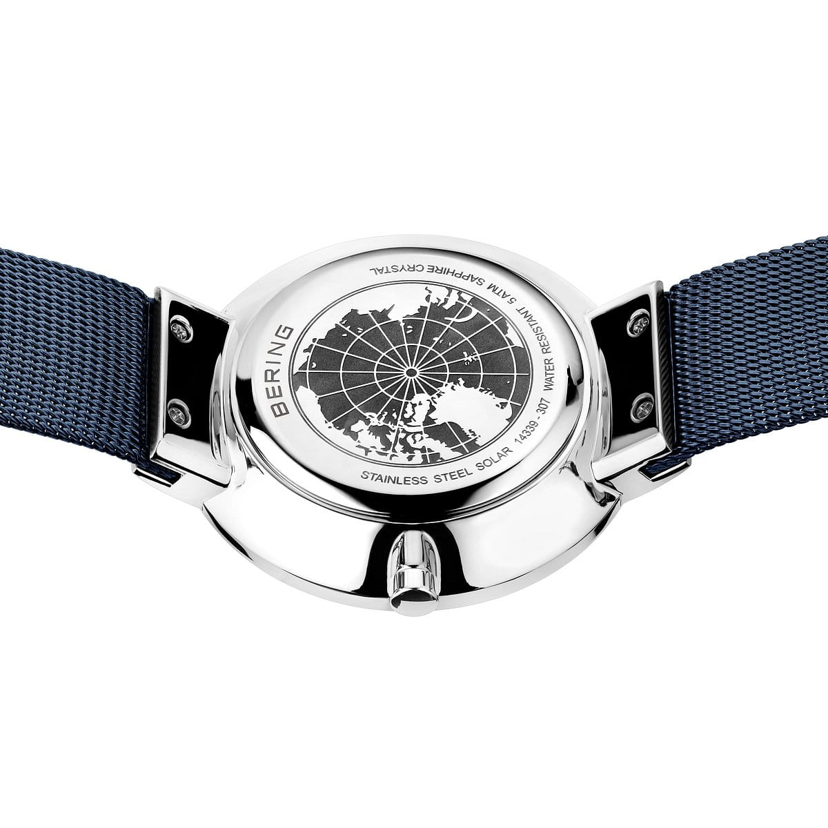 Bering 14339-307 Unisex Blue Steel Mesh Solar Watch (Outlet)