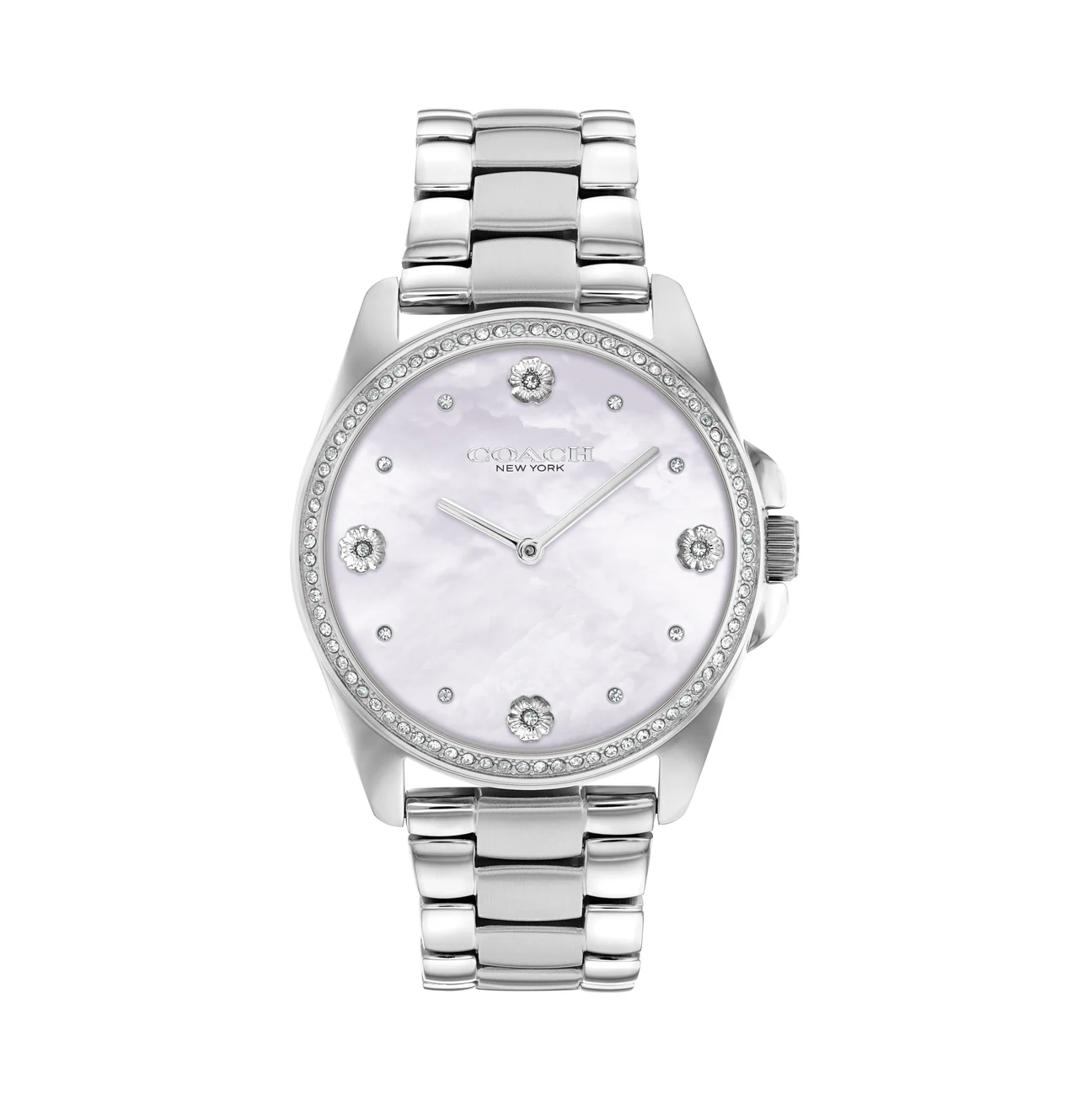 Coach 14504108 Women's Stainless Steel Bracelet and Mother of Pearl & Stone Dial Quartz Watch
