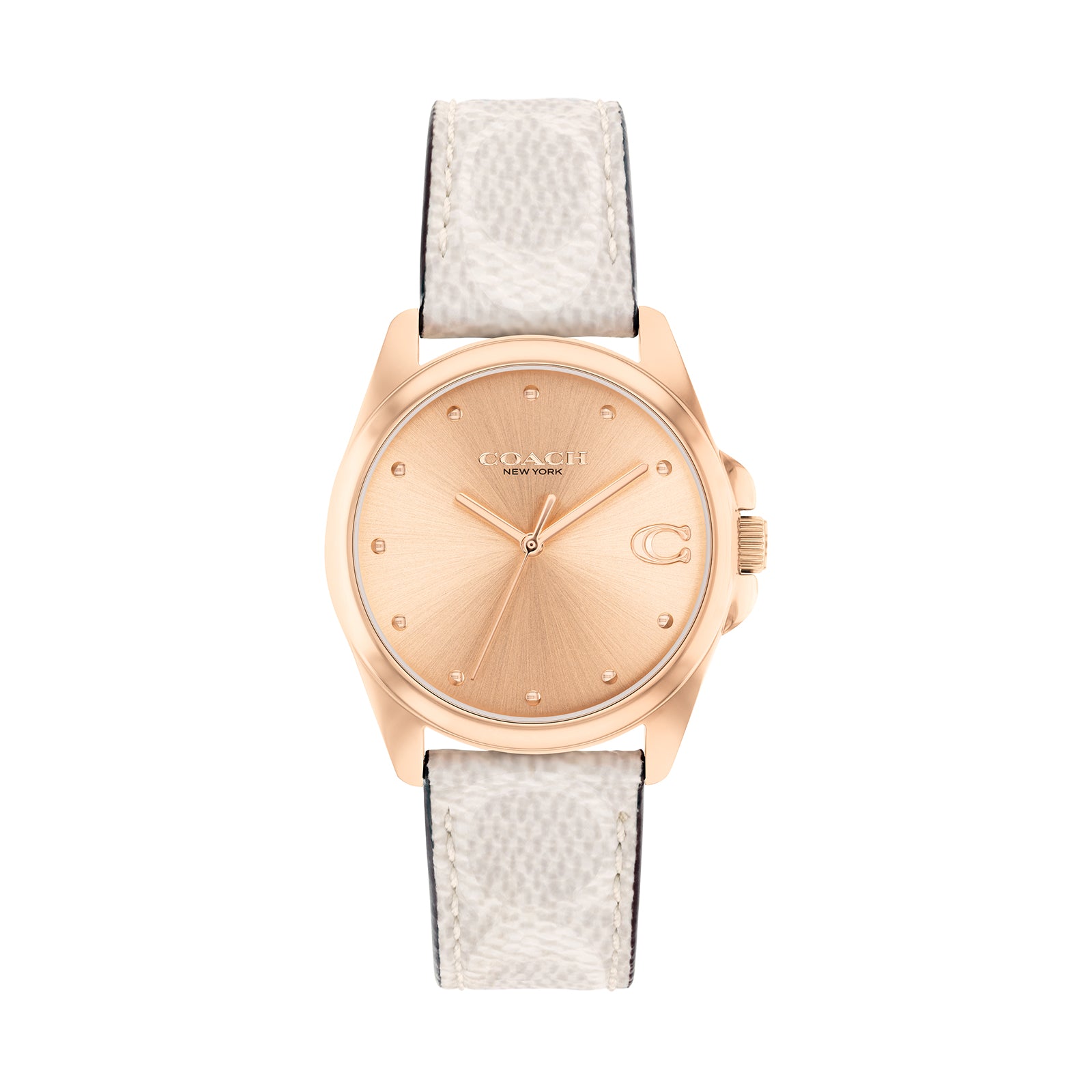 Coach 14504113 Women s Grey PVC Strap and Rose Gold Dial Quartz Watch The Watch Store